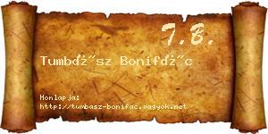 Tumbász Bonifác névjegykártya